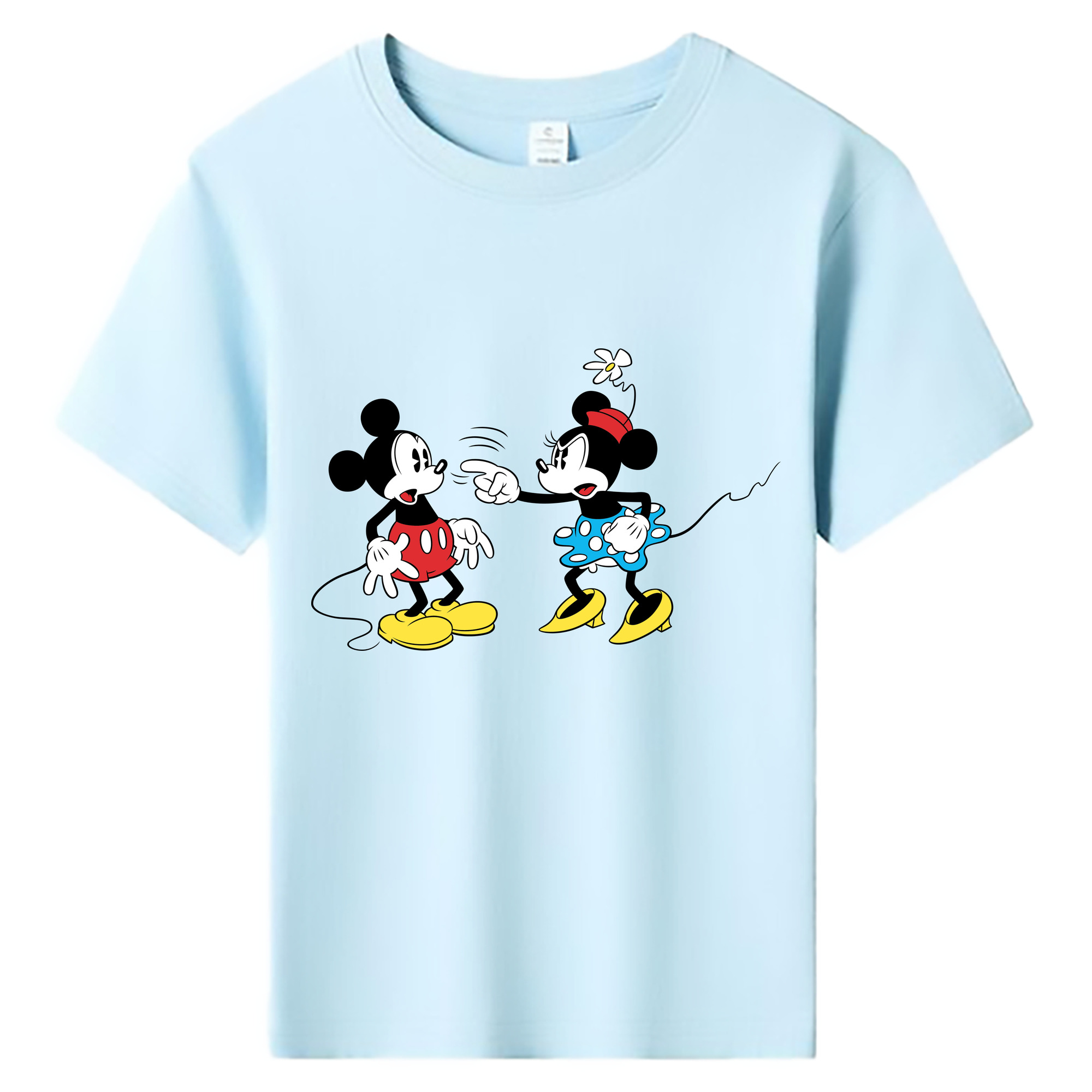ミッキーマウス Mickey Mouse 綿100％キッズTシャツ（フロントプリント）